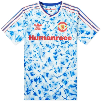 Adidas Originals Adidas X Pharrell Williams Manchester United Human Race Jersey In Blue