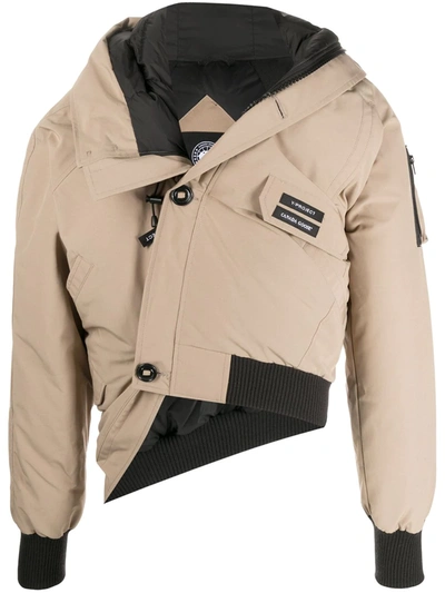 Y/project Beige Canada Goose Edition Down Chilliwack Bomber In Brown