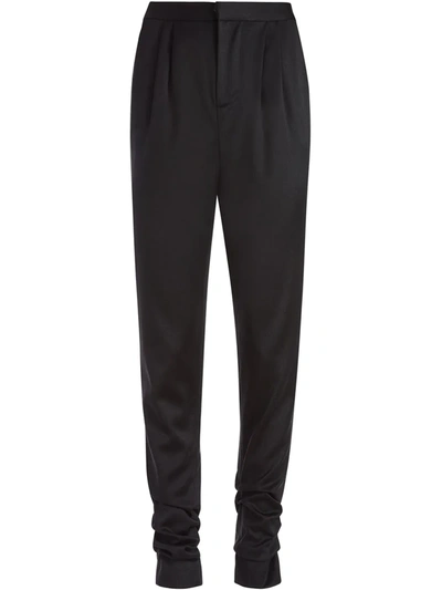 Alice And Olivia Ramora' Tie Hem Straight Leg Jogger Pants In Black