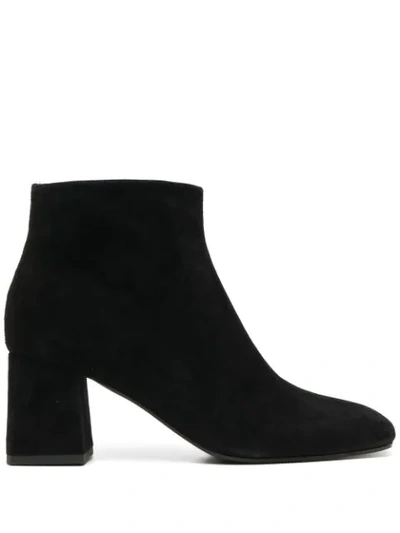Pollini Block-heel Ankle Boots In Black