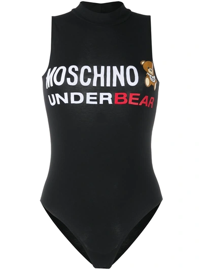 Moschino Underbear Bodysuit In Black