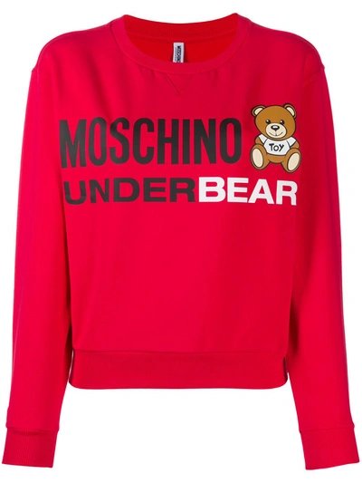 Moschino Underbear Lounge Sweatshirt In Red