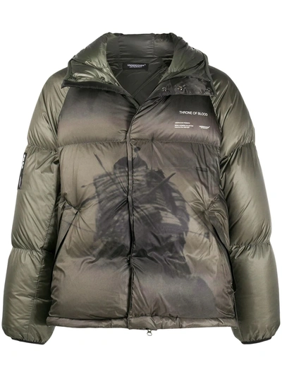 Undercover Graphic Print Padded Jacket In A. Grey Base