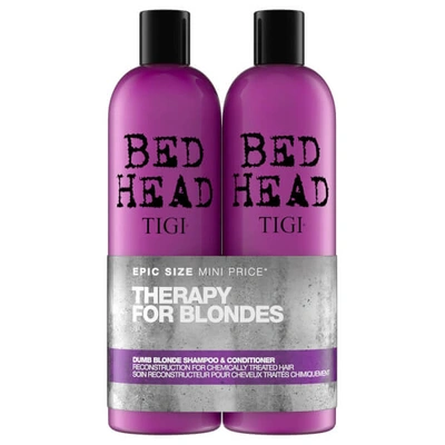 Tigi Bed Head Dumb Blonde Repair Shampoo And Reconstructor For Coloured Hair 2 X 750ml Duo (worth $6