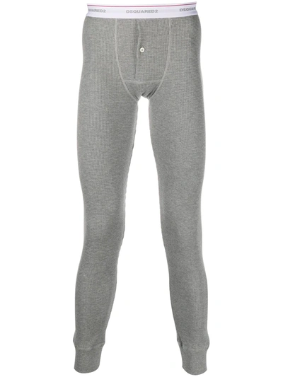Dsquared2 Logo-waistband Long Johns In Grey