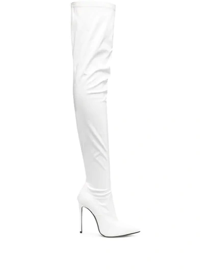 Le Silla Eva 120mm Thigh-high Boots In White