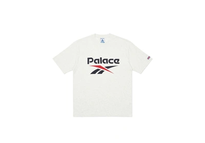 Pre-owned Palace  Reebok P-bok T-shirt Light Grey Marl