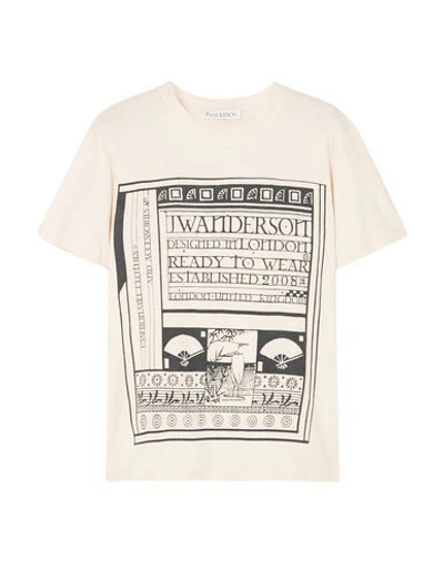 Jw Anderson T-shirts In Ivory | ModeSens