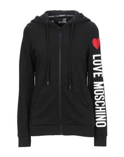 Love Moschino Sweatshirts In Black