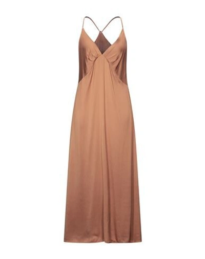 Ottod'ame Long Dress In Rust