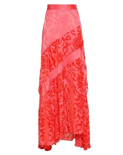 Peter Pilotto Long Skirts In Coral