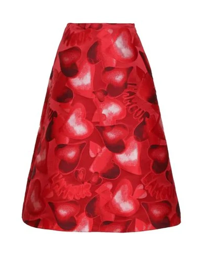 Valentino 3/4 Length Skirts In Red