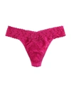 Hanky Panky Signature Lace Low-rise Lace Thong In Pink Ruby