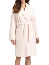 Hanro Plush Short Robe In Light Pink