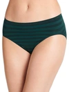 Jockey Matte & Shine Seamfree Hi Cut Brief In Trusty Green