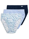 Jockey Elance French Cut Brief 3-pack In Blue Snowfall