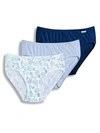 Jockey Elance Bikini 3-pack In Blue Snowfall