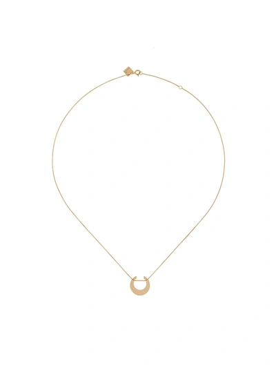 Ginette Flat Disc Necklace In Metallic
