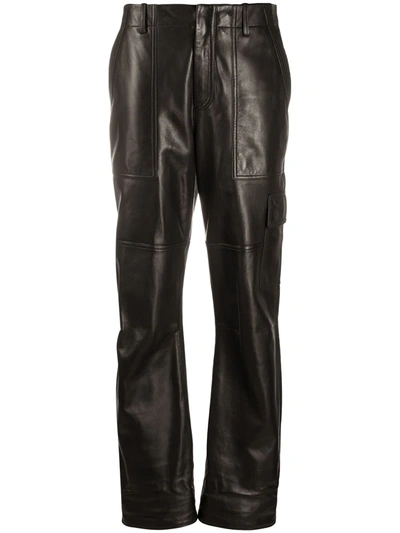 Tom Ford Polished-finish Trousers In Black