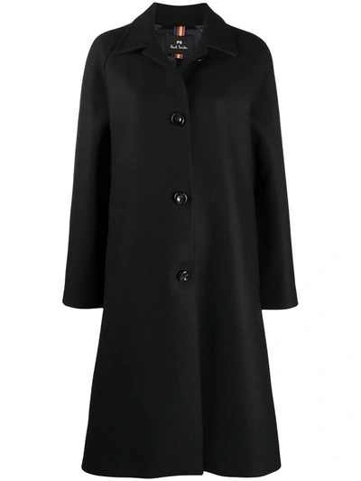 Ps By Paul Smith Single-breasted Wool Coat In Black