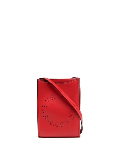 Stella Mccartney Mini Stella Logo Crossbody Bag In Red
