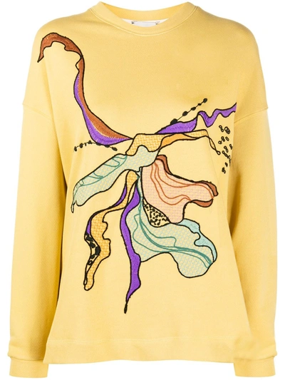 Alysi Abstract Print Sweatshirt In Yellow