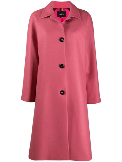Wool Coat Paul Smith Pink Coat Ps By Paul Smith Single-breasted