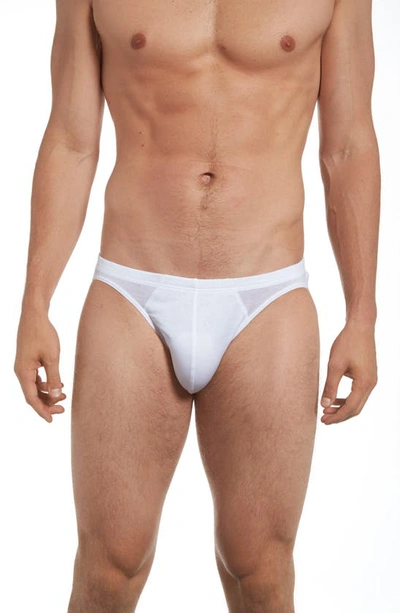 Gucci Cotton Sporty Bikini Briefs In White