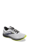 Brooks Ghost 13 Running Shoe In White/black/nightlife