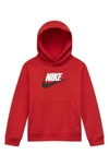 Nike Kids' Sportswear Club Fleece Hooded Sweatshirt In Light Smoke Grey
