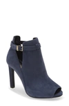 Michael Michael Kors Lawson Open Toe Bootie In Navy