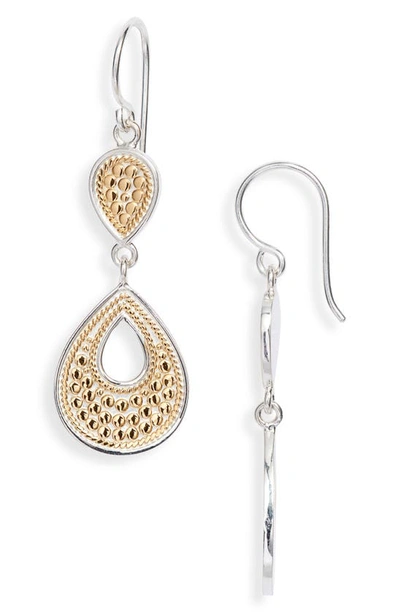 Anna Beck Teardrop Double Drop Earrings (nordstrom Exclusive) In Gold/ Silver