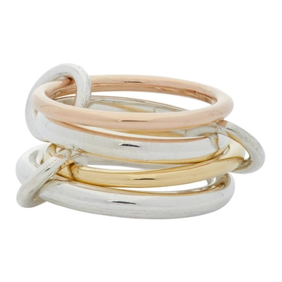 Spinelli Kilcollin Silver & Gold Hyacinth Four-link Ring In Mixgold