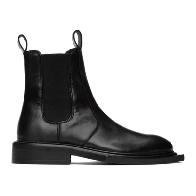 Martine Rose Hacienda Angular-sole Leather Boots In Black