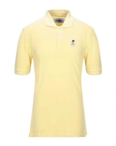 Misbhv Polo Shirts In Light Yellow