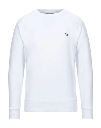 Maison Kitsuné Sweatshirts In White