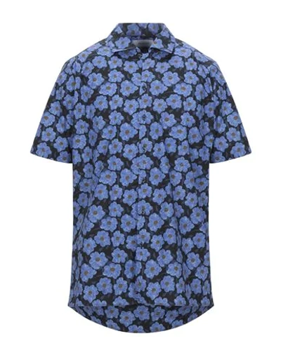 Aglini Patterned Shirt In Blue