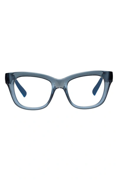 The Book Club 50mm The Hate Relax Me Blue Light Blocking Reading Glasses In Crystal Spruce