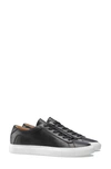 Koio Capri Mixed Leather Low-top Sneakers In Onyx