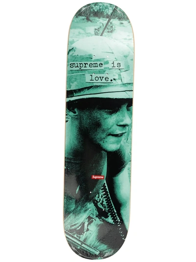 Supreme Is Love Skateboard Deck In Green