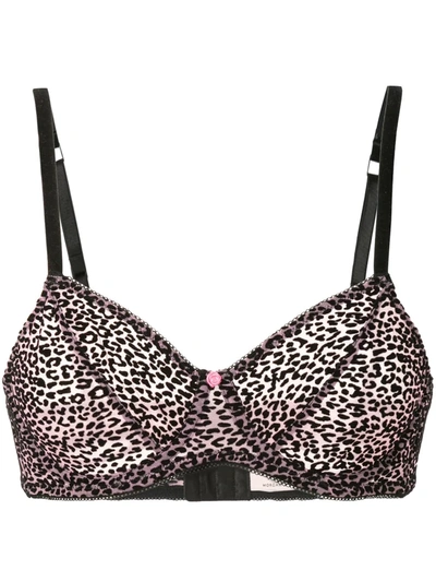 Morgan Lane Jessie Jo Leopard-print Bra In Pink
