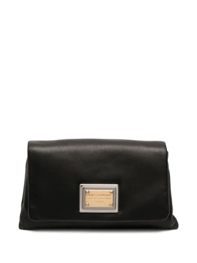 Dolce & Gabbana Flap Leather Wallet In Black