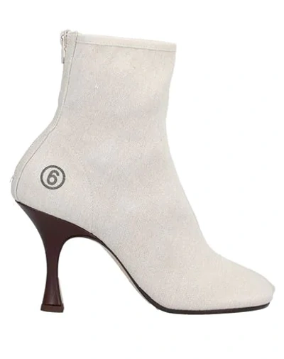 Mm6 Maison Margiela Ankle Boots In Beige