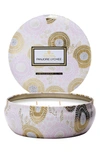 Voluspa Three-wick Lidded Tin Candle In Panjore Lychee