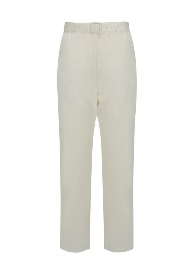 Agnona Matching Belt Pants In White