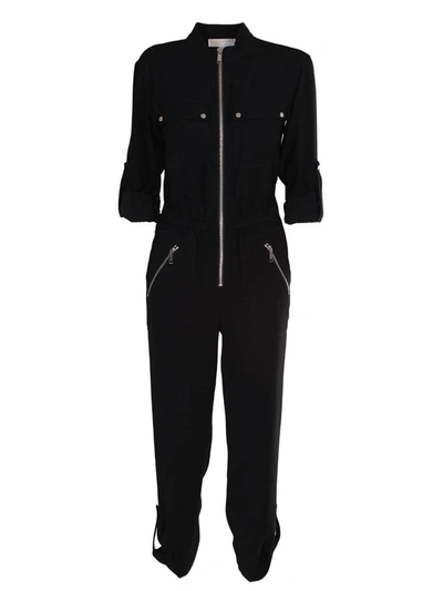 Michael Kors Multi-pocket Jumpsuit In Black