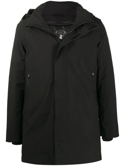 Save The Duck Logo Patch Coat In Black