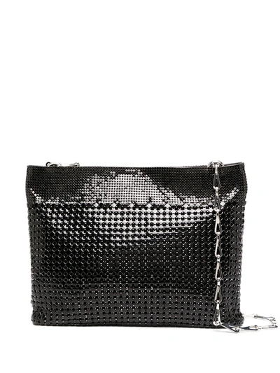 Paco Rabanne Disco Chainmail Shoulder Bag In Black
