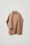 Cos Wool Mix Hybrid Cape In Brown