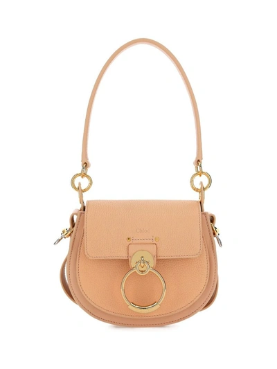 Chloé Tess Small Shoulder Bag In Beige